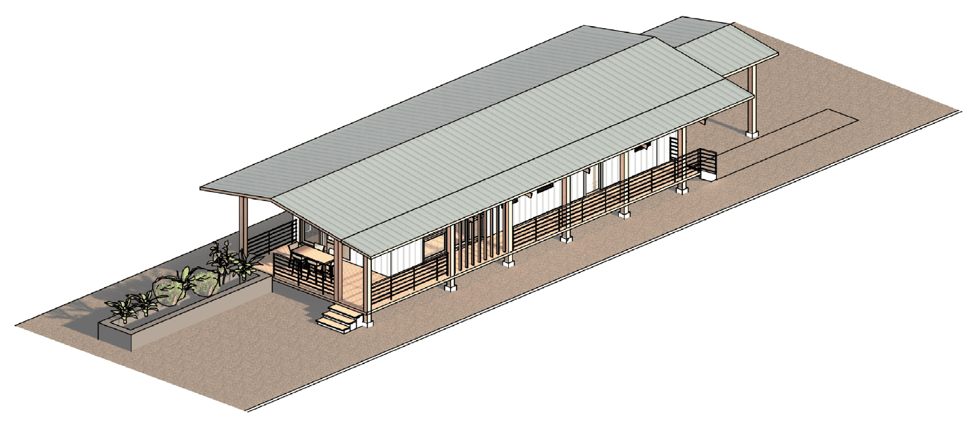 1-Bedroom Ohana: Axon view
