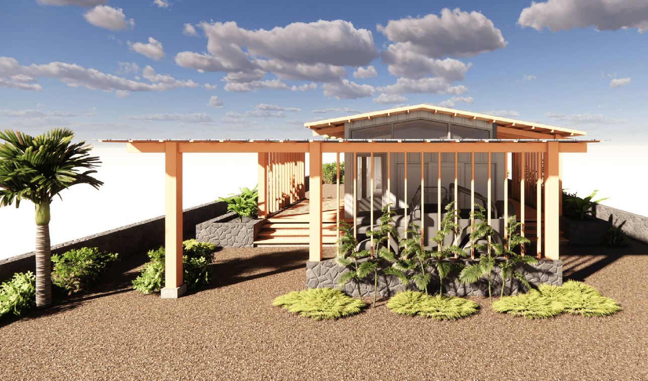1-Bedroom Ohana: Front elevation