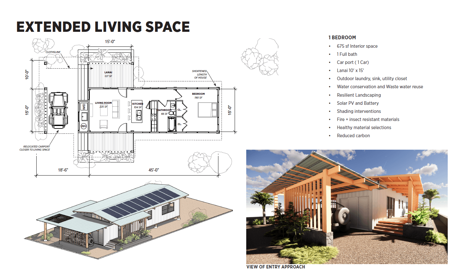 1-Bedroom Ohana: Design sheet