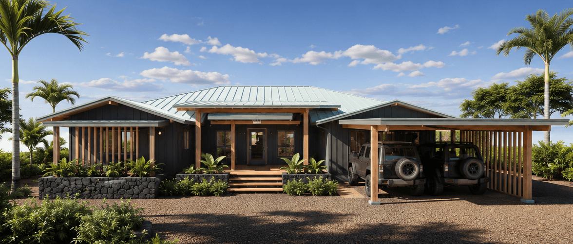 3-Bedroom: conceptual placeholder exterior preview, not a final architectural rendering