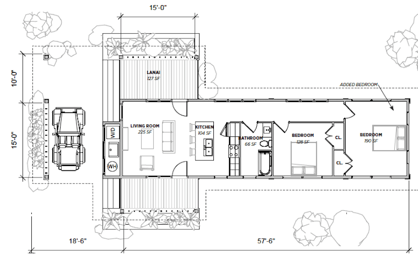 2-Bedroom: Floor plan
